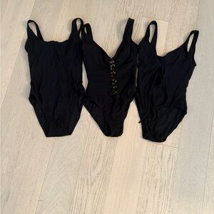 Stylish Black One-Piece Swimsuits
